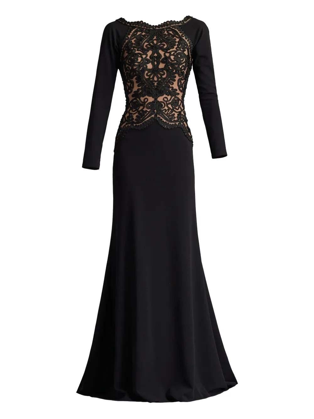 Tadashi Shoji long-sleeve embroidered gown | Black | Image 1