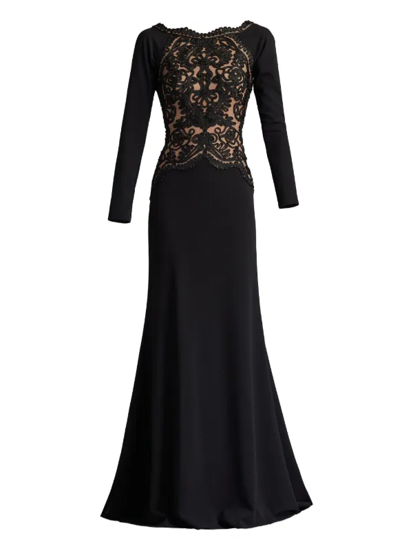 新品☆ TADASHI SHOJI サイズM ブラック TADASHI SHOJI 黒レースタイトミニドレス｜ハイブランドのドレス