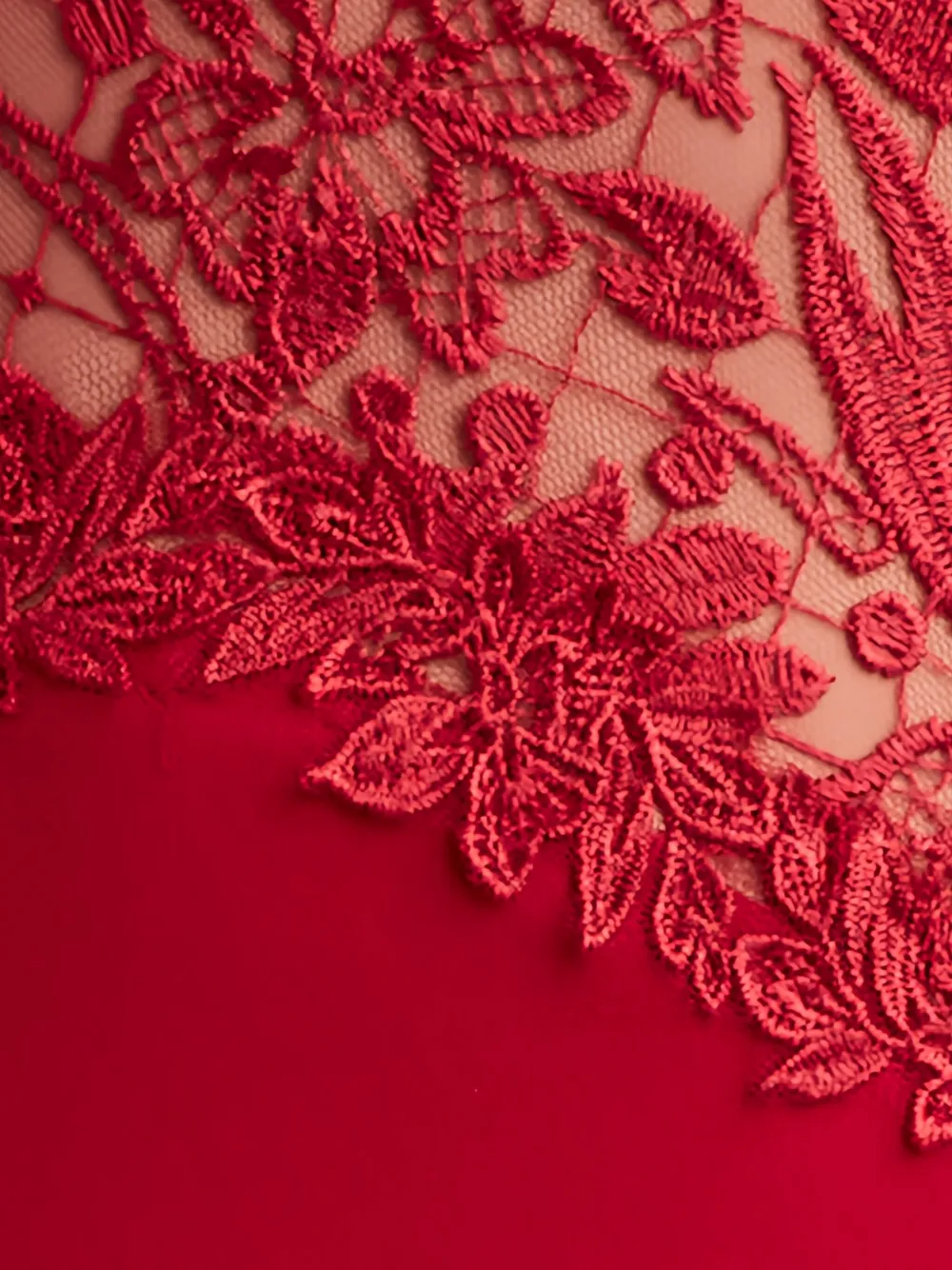 Tadashi Shoji Jurk met kanten vlakken Rood