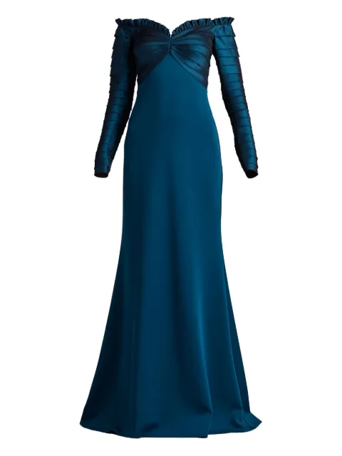 Tadashi Shoji vestido largo con volantes