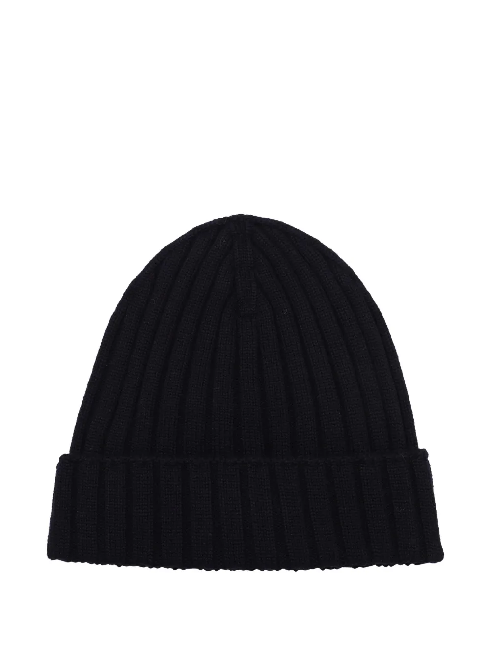 Moncler Enfant ribbed-knit beanie hat Blauw