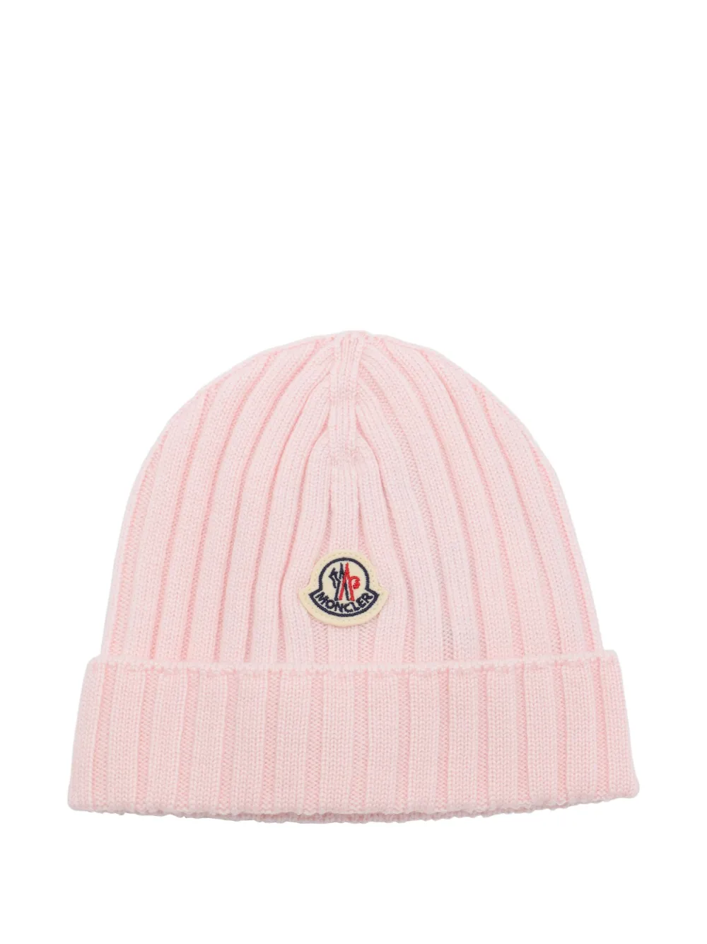Moncler Enfant Ribgebreide muts Roze