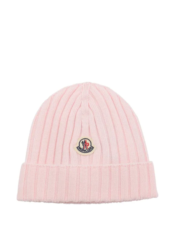 MONCLER ニット帽 ピンク