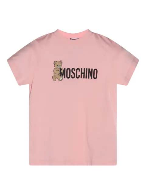 Moschino Kids teddy-print cotton T-shirt