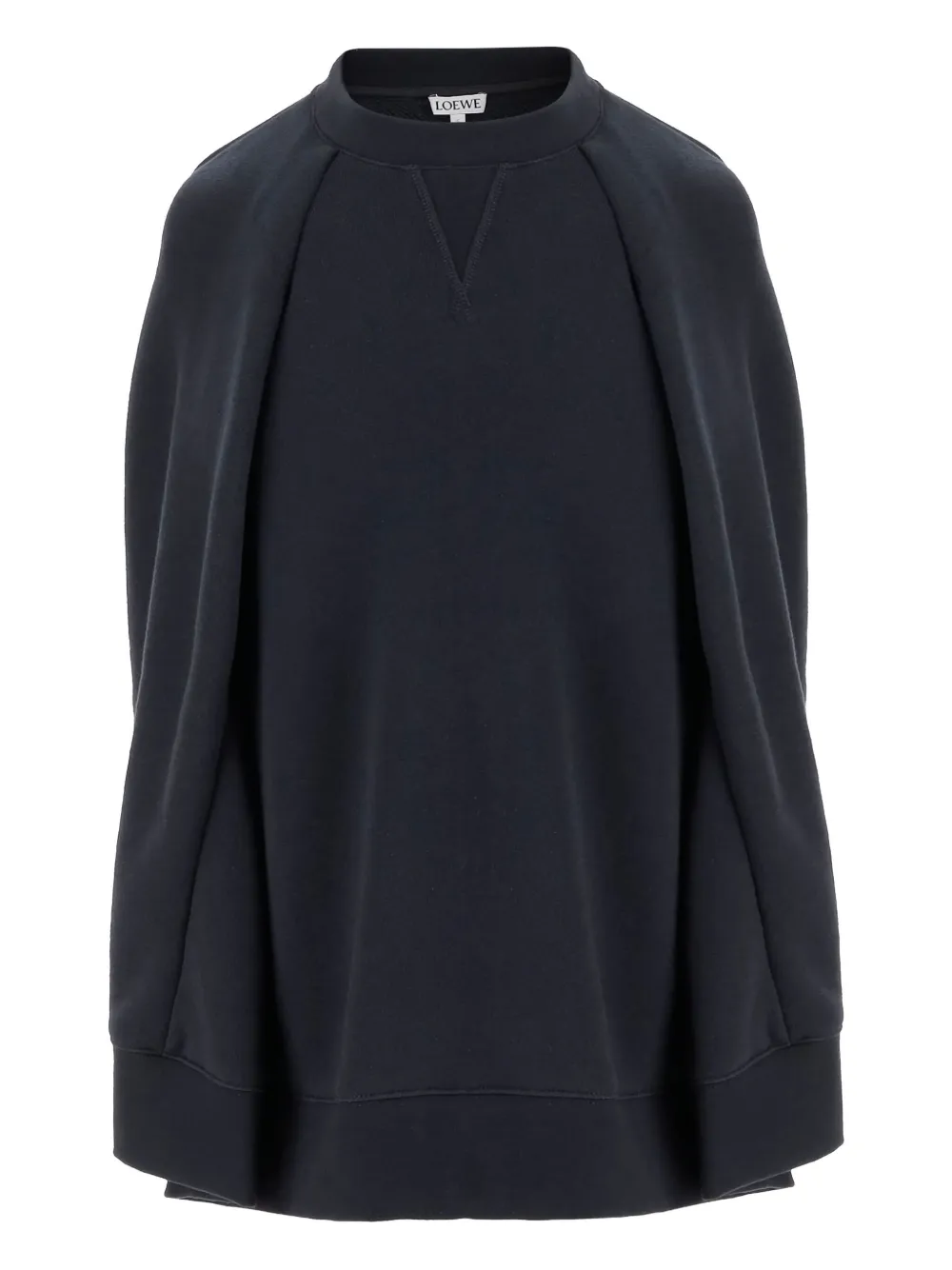 LOEWE Sweater met ronde hals en cape Blauw