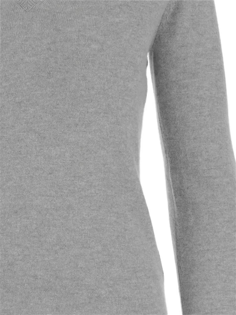 Allude Geribbelde trui met V-hals Grijs