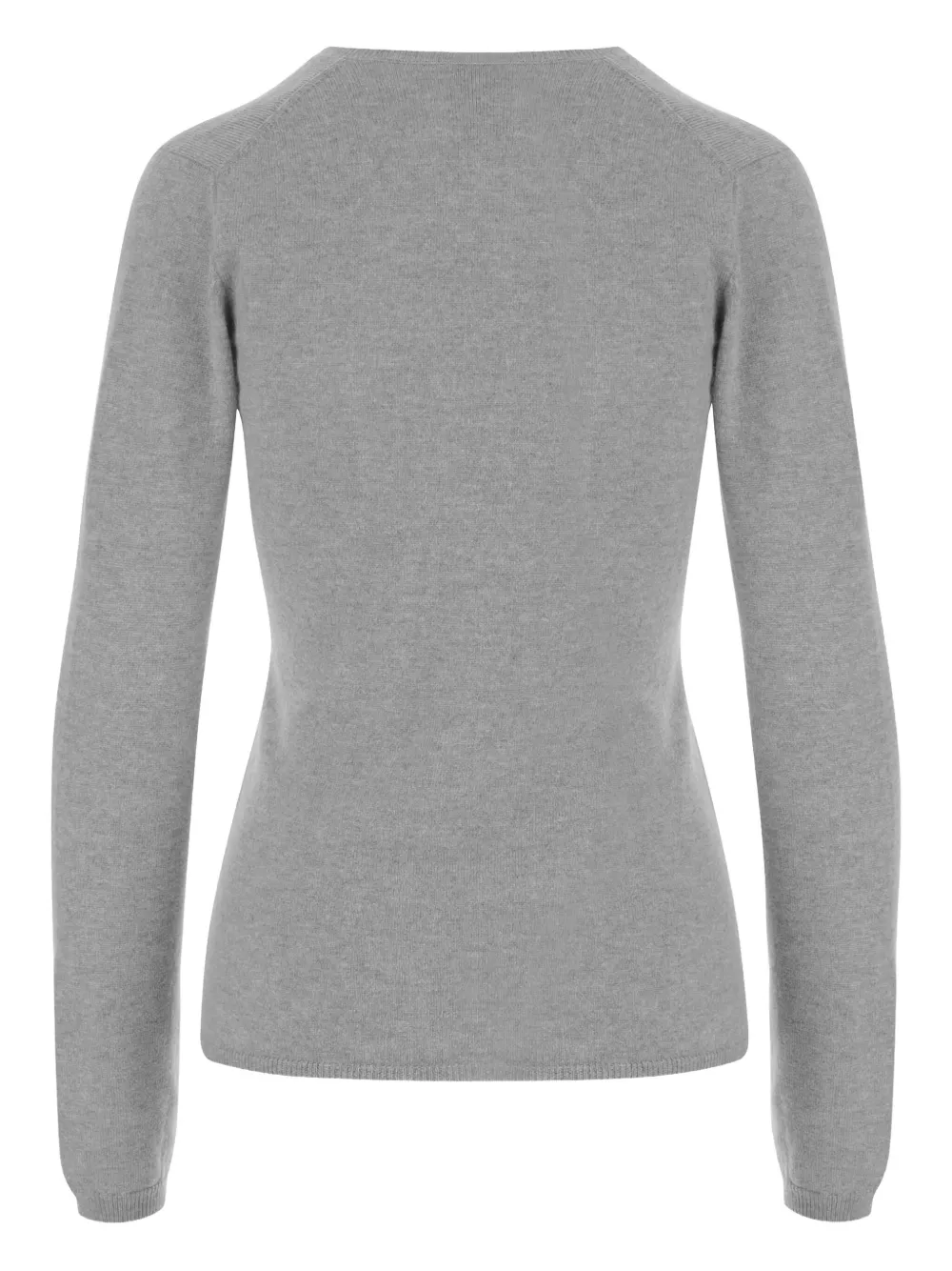 Allude Geribbelde trui met V-hals Grijs