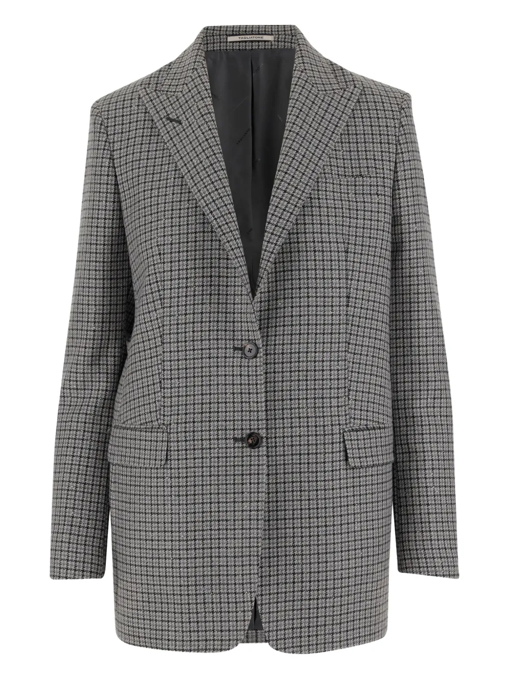 houndstooth sequinned blazer