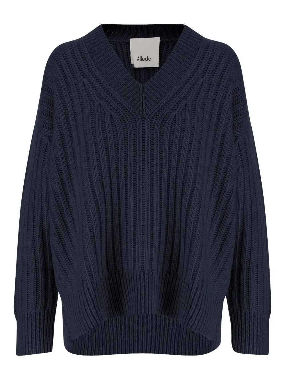 V-neck rib-knit sweater