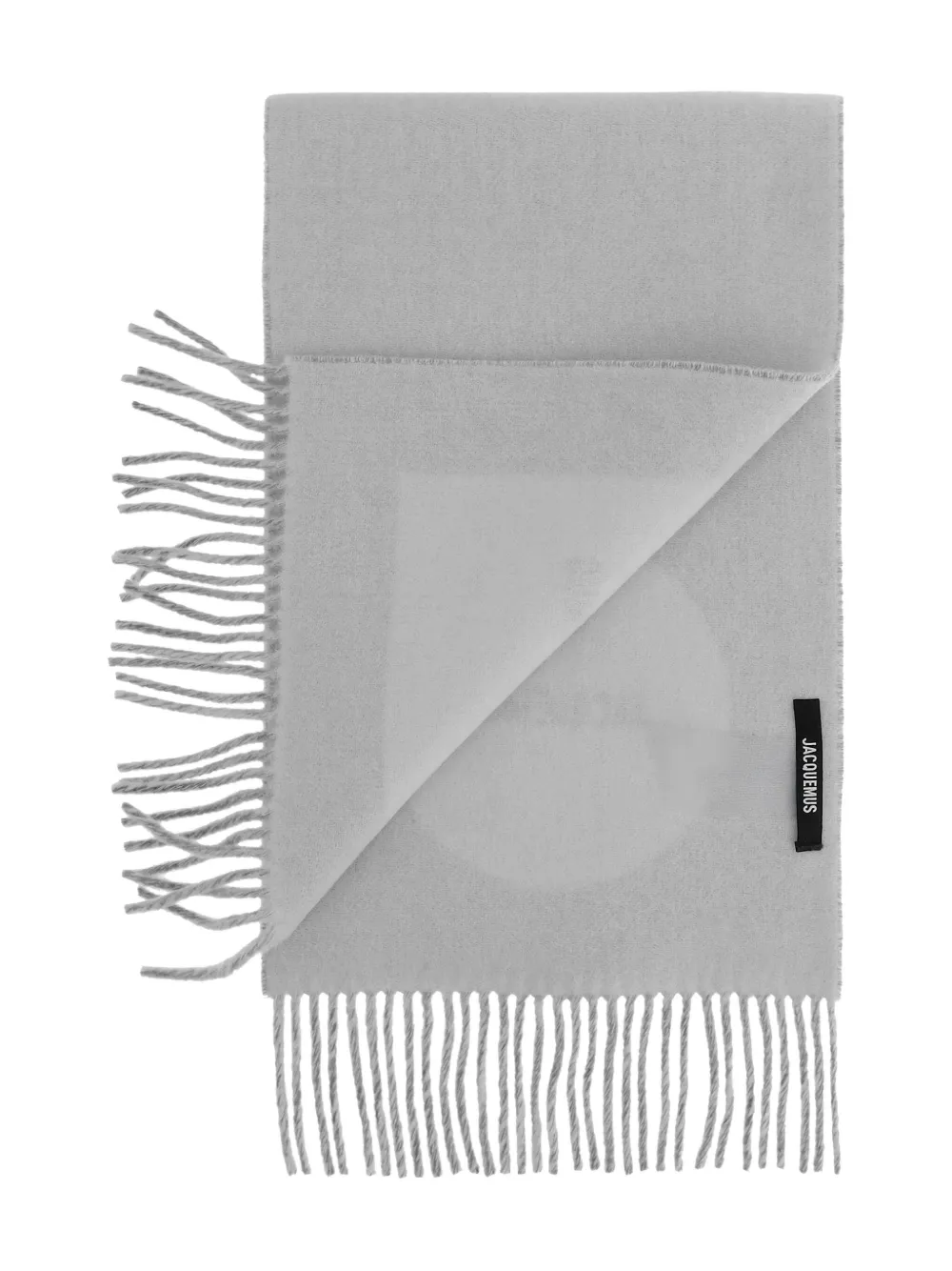 logo-detail fringed scarf