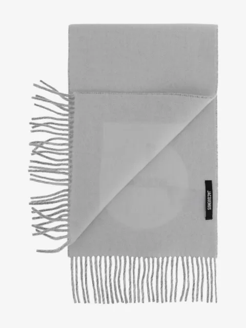 Jacquemus logo-detail fringed scarf