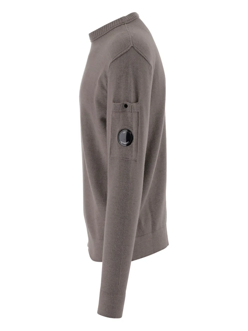 C.P. Company crew neck lens pocket sweater Grijs
