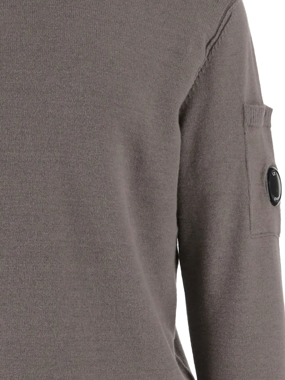C.P. Company crew neck lens pocket sweater Grijs