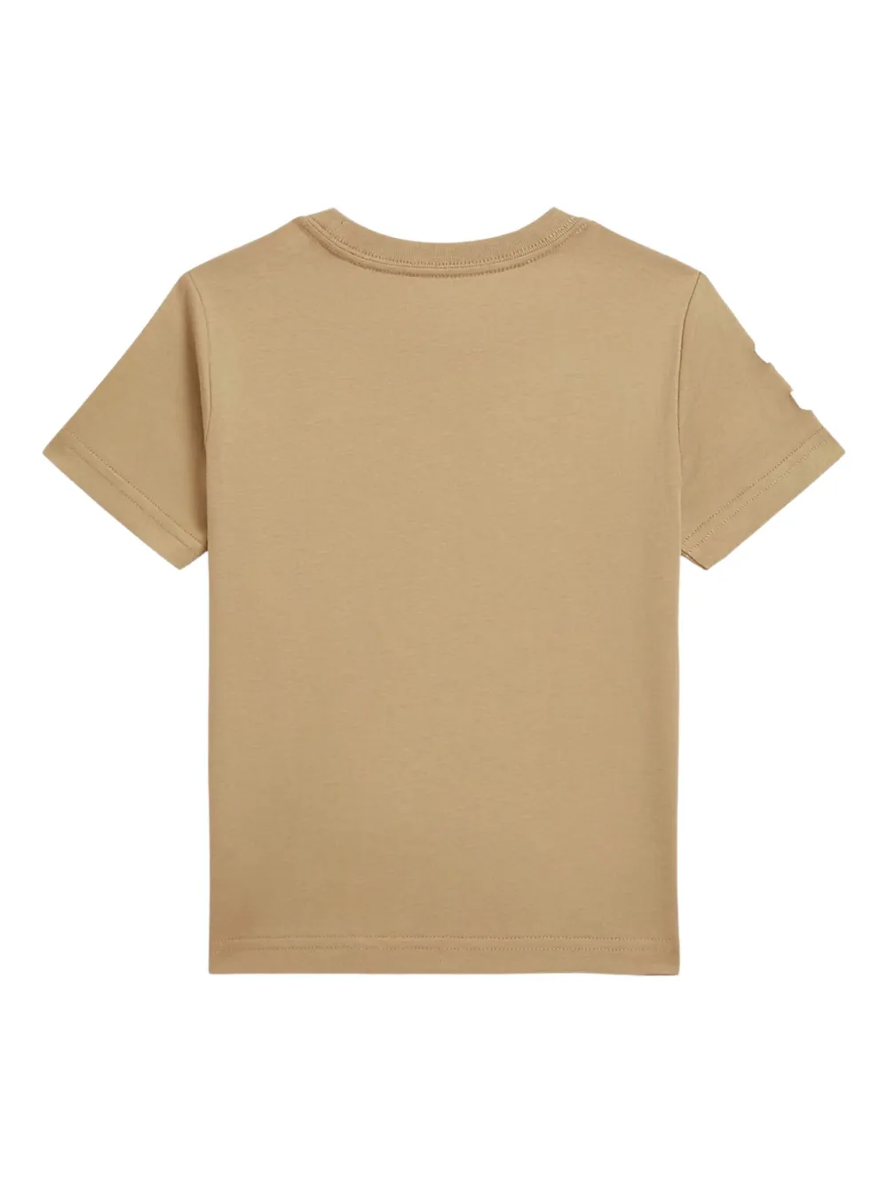 POLO RALPH LAUREN KIDS T-shirt met geborduurde pony en nummer op de mouw Bruin