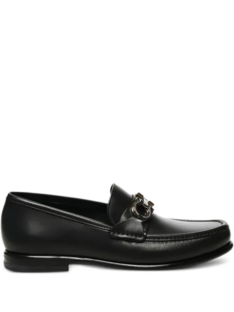 Ferragamo Gancini-detail leather loafers