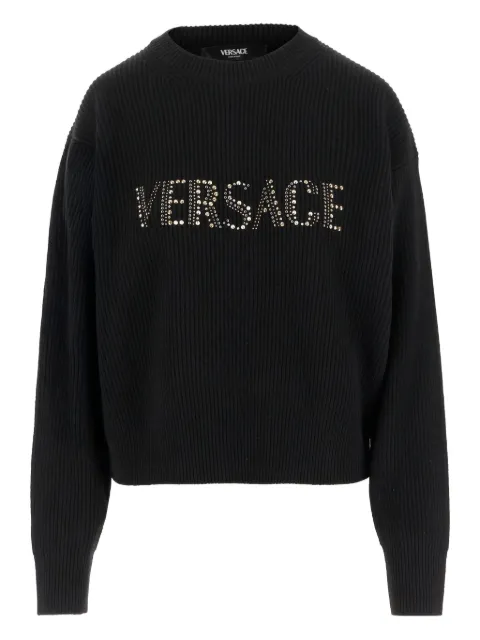 Versace ribbed embellished sweater