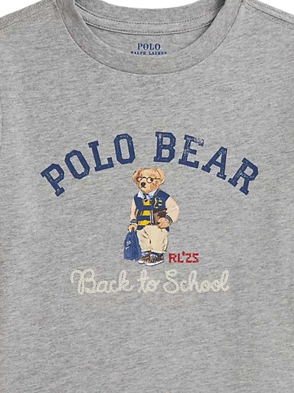 POLO RALPH LAUREN KIDS Polo Bear-print T-shirt Grijs