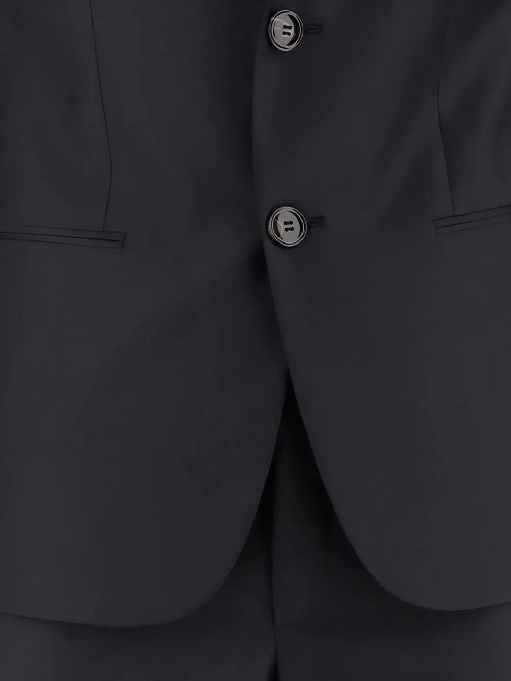 Giorgio Armani Wollen pak met knoopsluiting Zwart