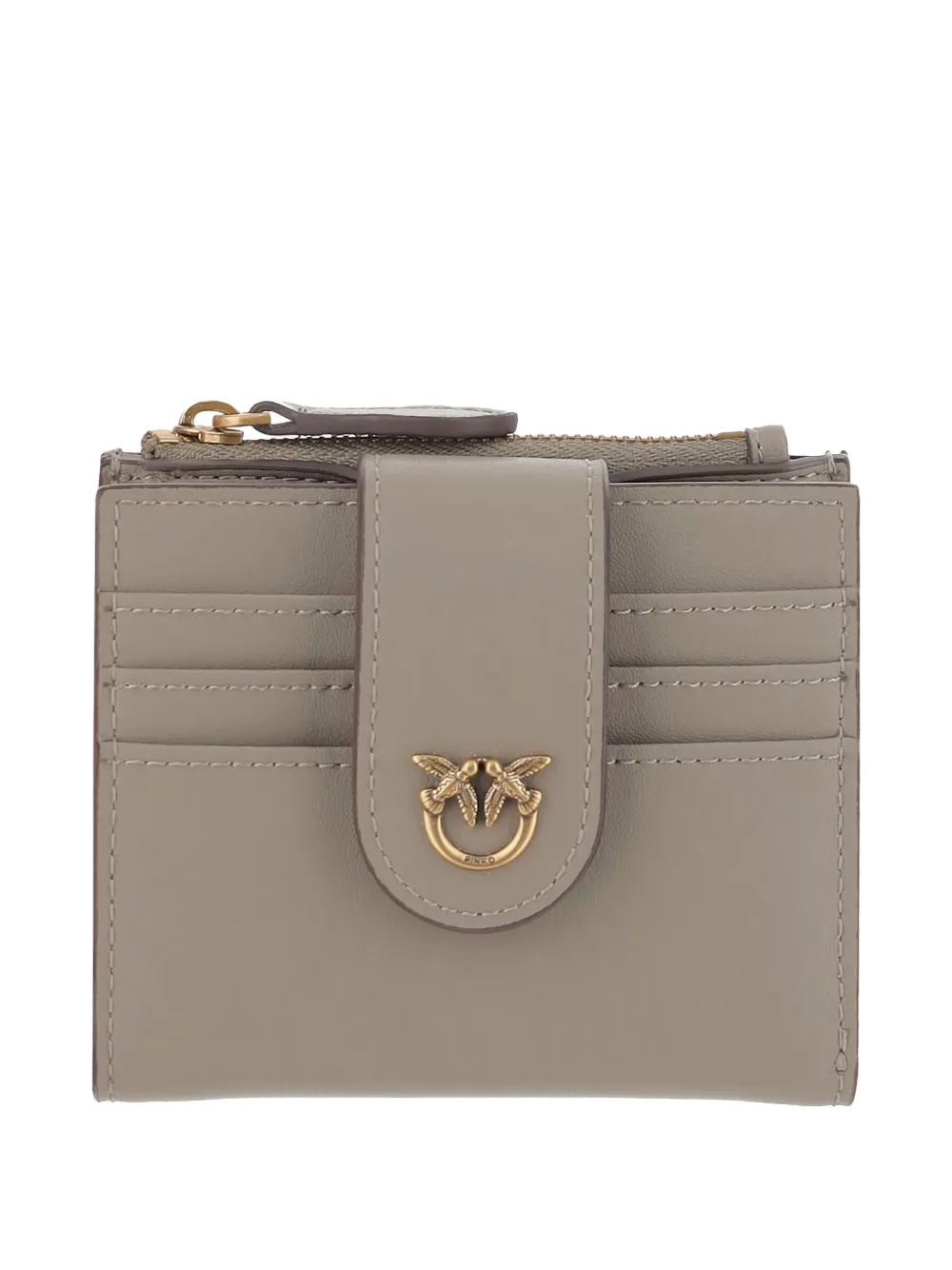 zip-fastening logo wallet