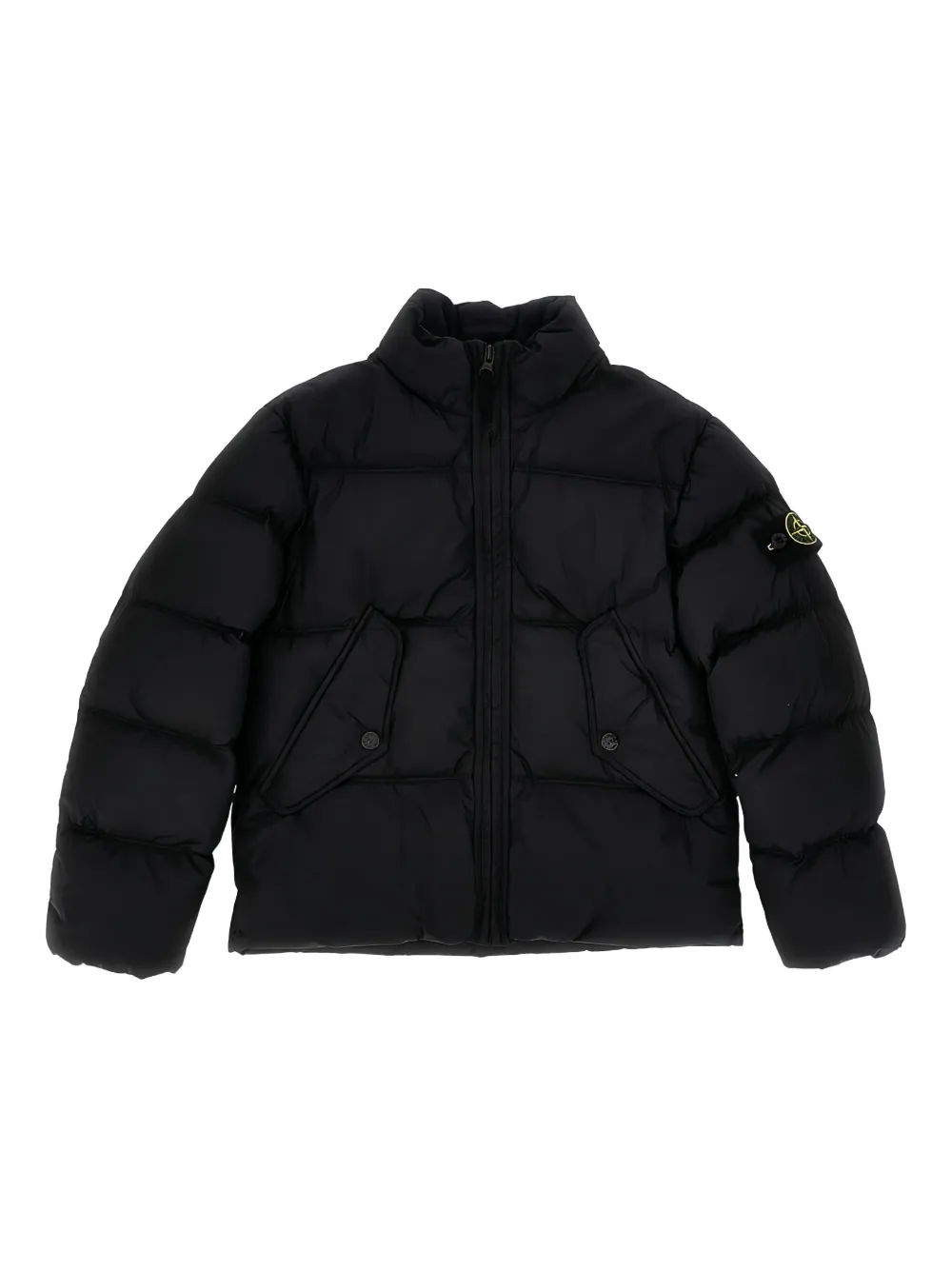 Stone Island Junior quilted puffer jacket Zwart