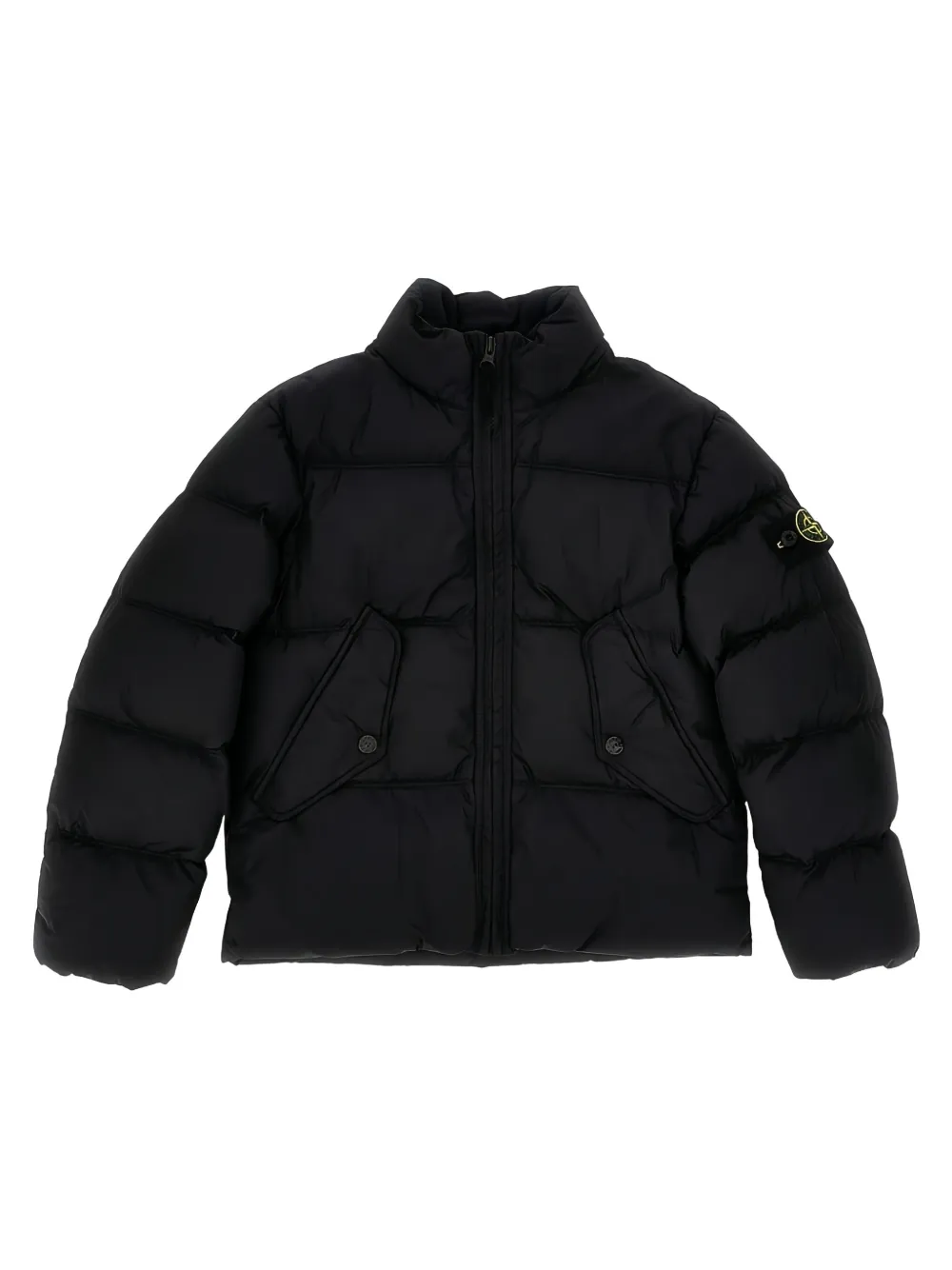 Stone Island Junior quilted puffer jacket Zwart