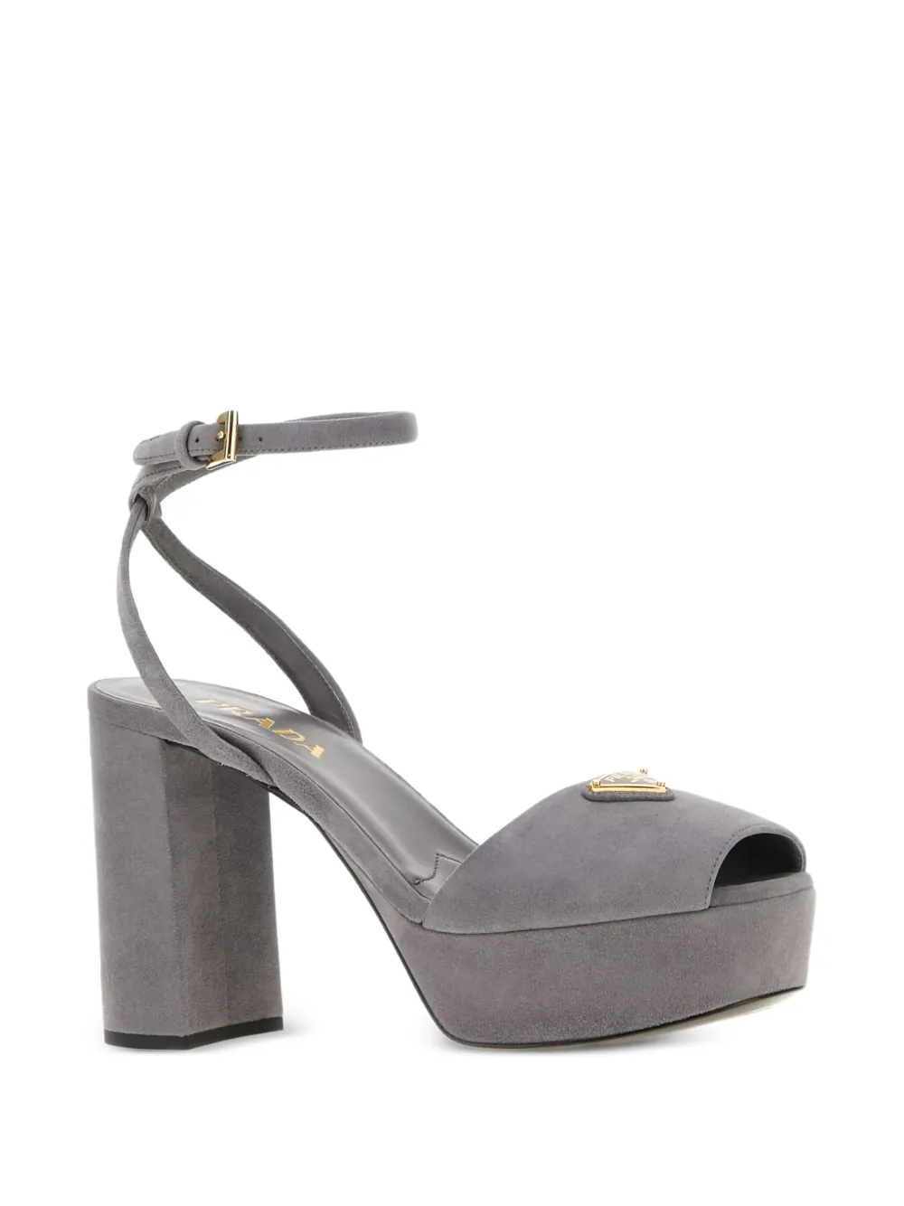 Prada 110mm block-heel sandals Grijs