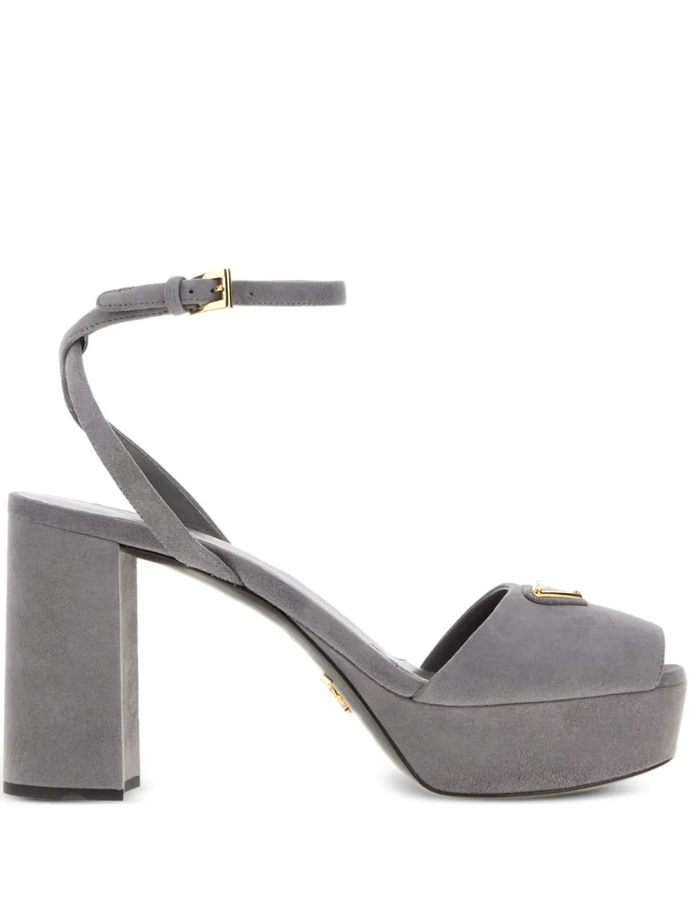 Prada 110mm block-heel sandals Grijs