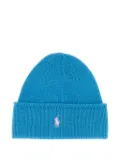 Polo Ralph Lauren Polo Pony-embroidered beanie hat - Blue