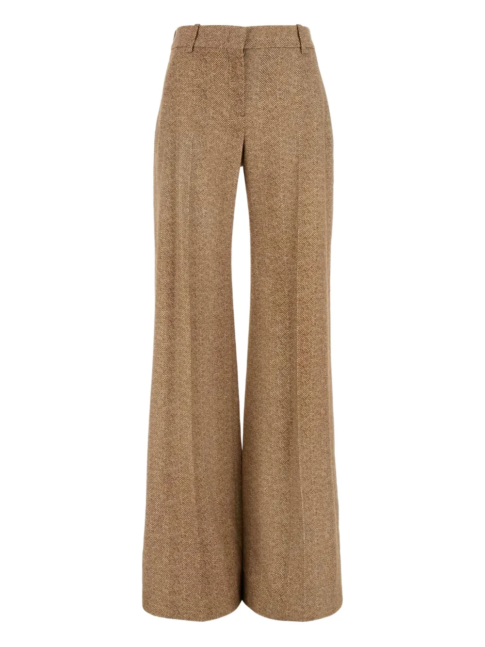 Ermanno Scervino herringbone pleated trousers Bruin