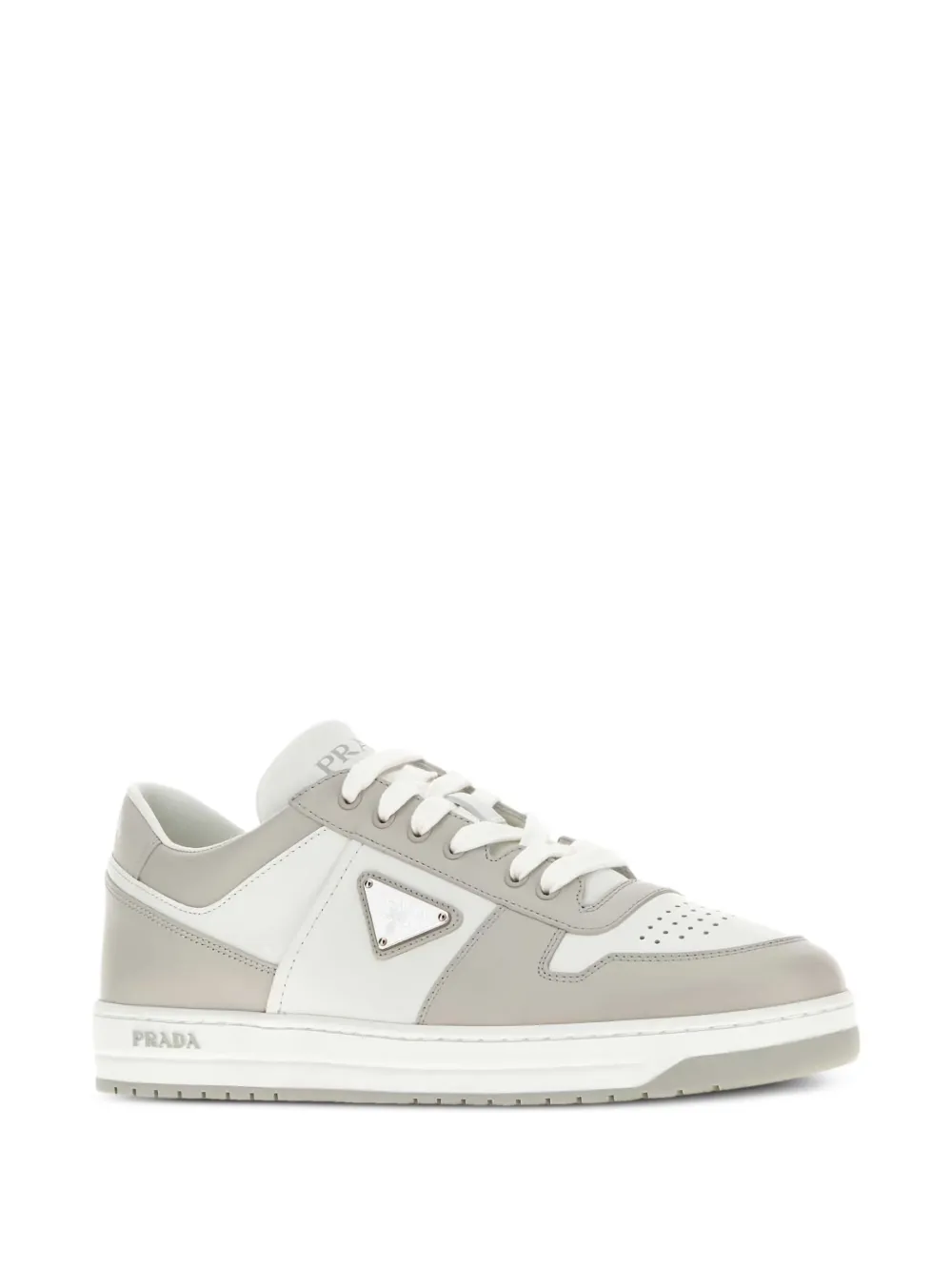Prada Downtown leren tweekleurige sneakers Grijs