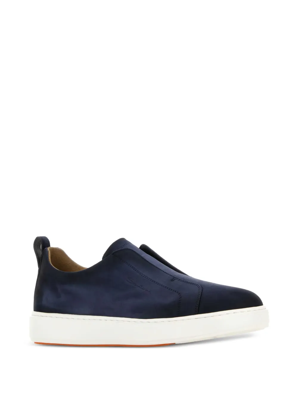 Santoni Victory slip-on suede sneakers Black
