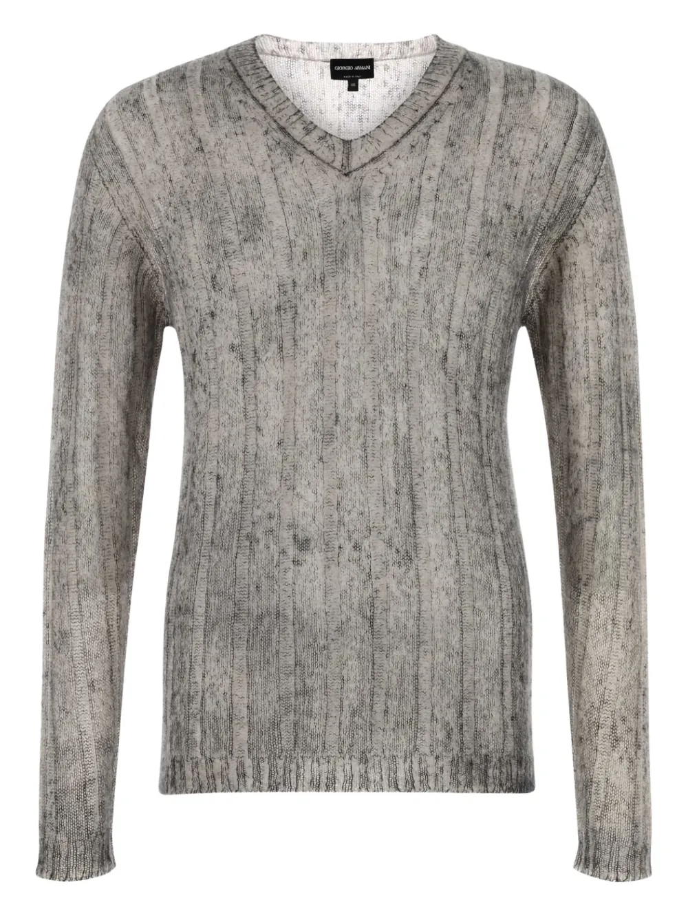 Giorgio Armani mélange V-neck sweater Grijs
