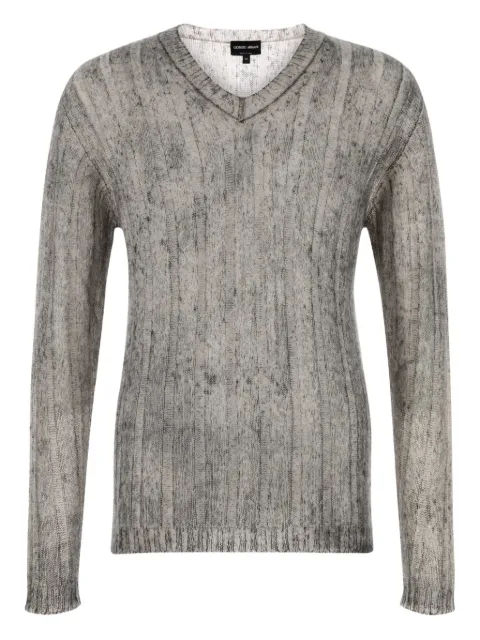 Giorgio Armani mélange V-neck sweater