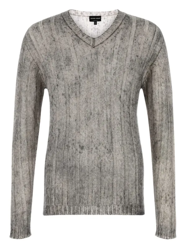 Giorgio Armani Vネック セーター | グレー | FARFETCH JP