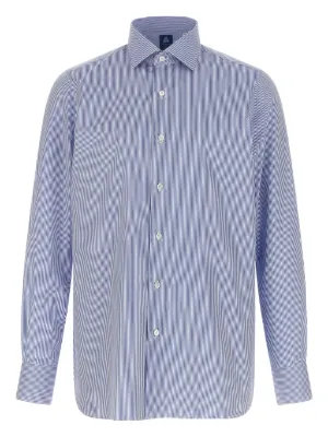 Finamore 1925 Napoli ストライプ シャツ | ブルー | FARFETCH JP