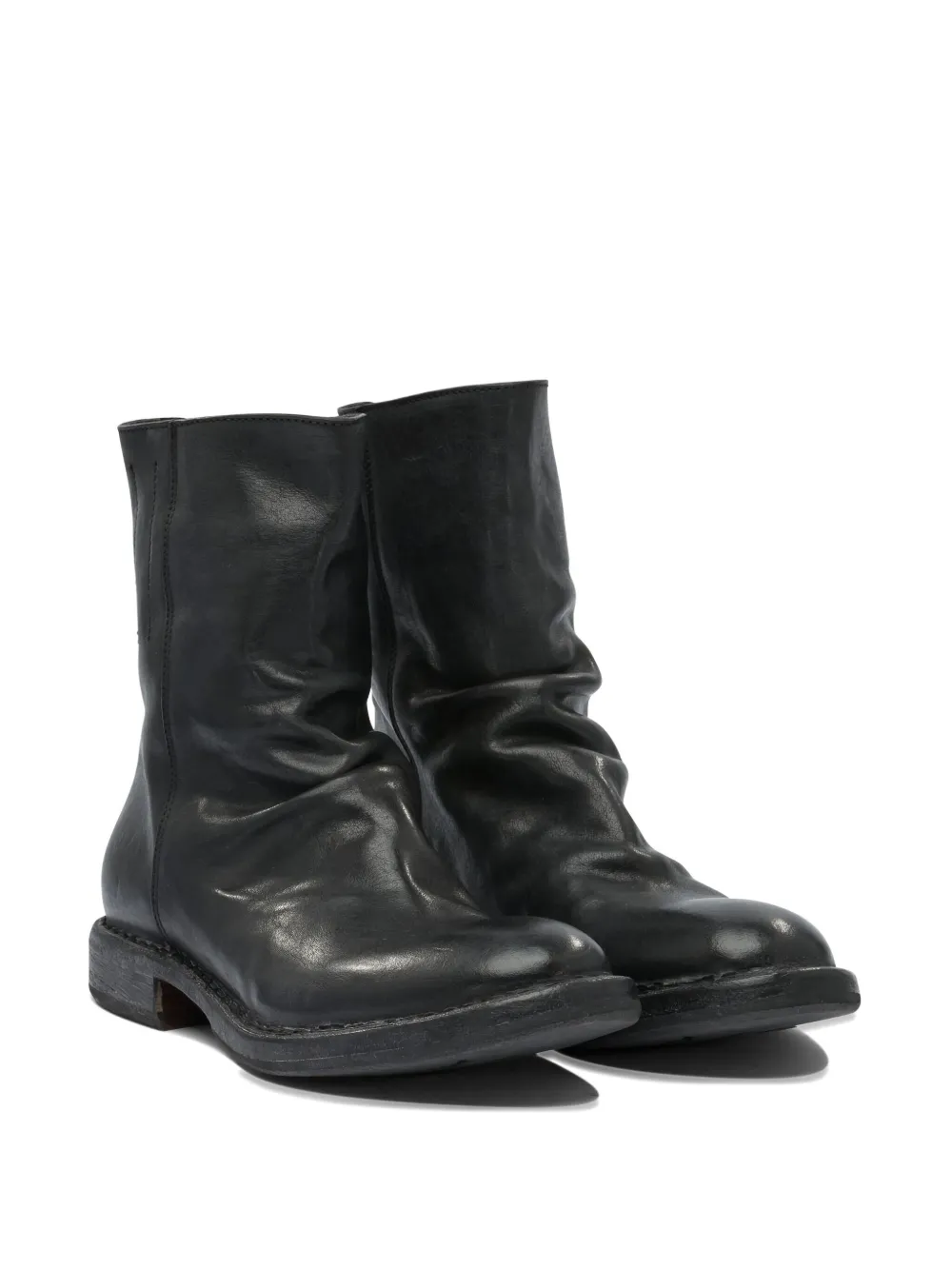 Moma zip-detail slouch ankle boots Black