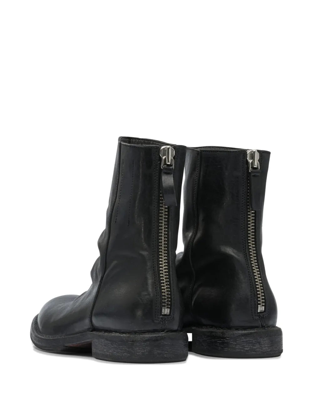 Moma zip-detail slouch ankle boots Black