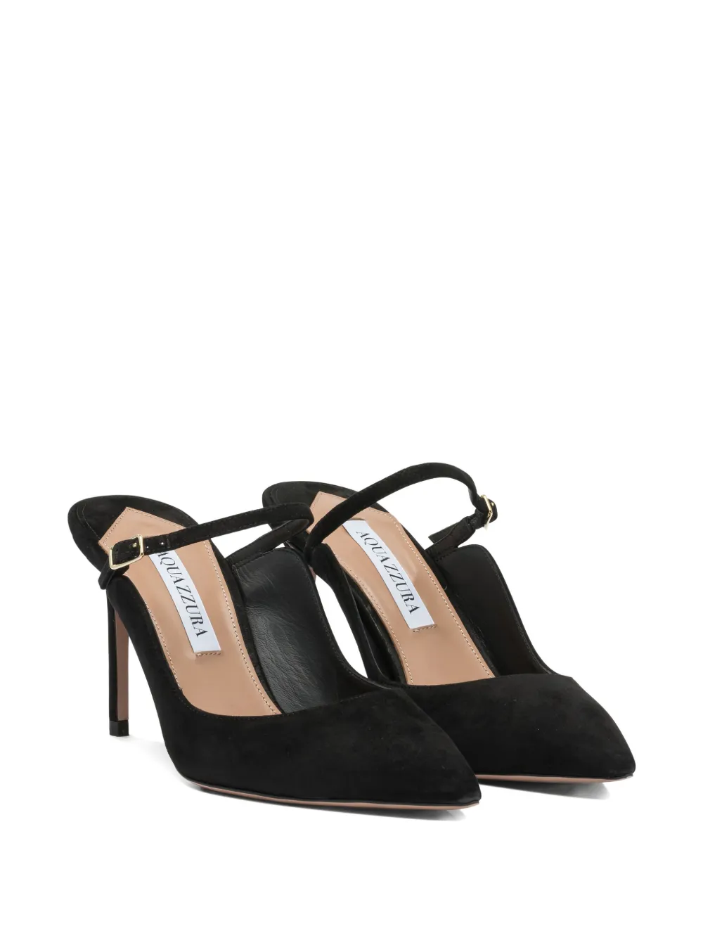Aquazzura ankle-strap suede pumps Black