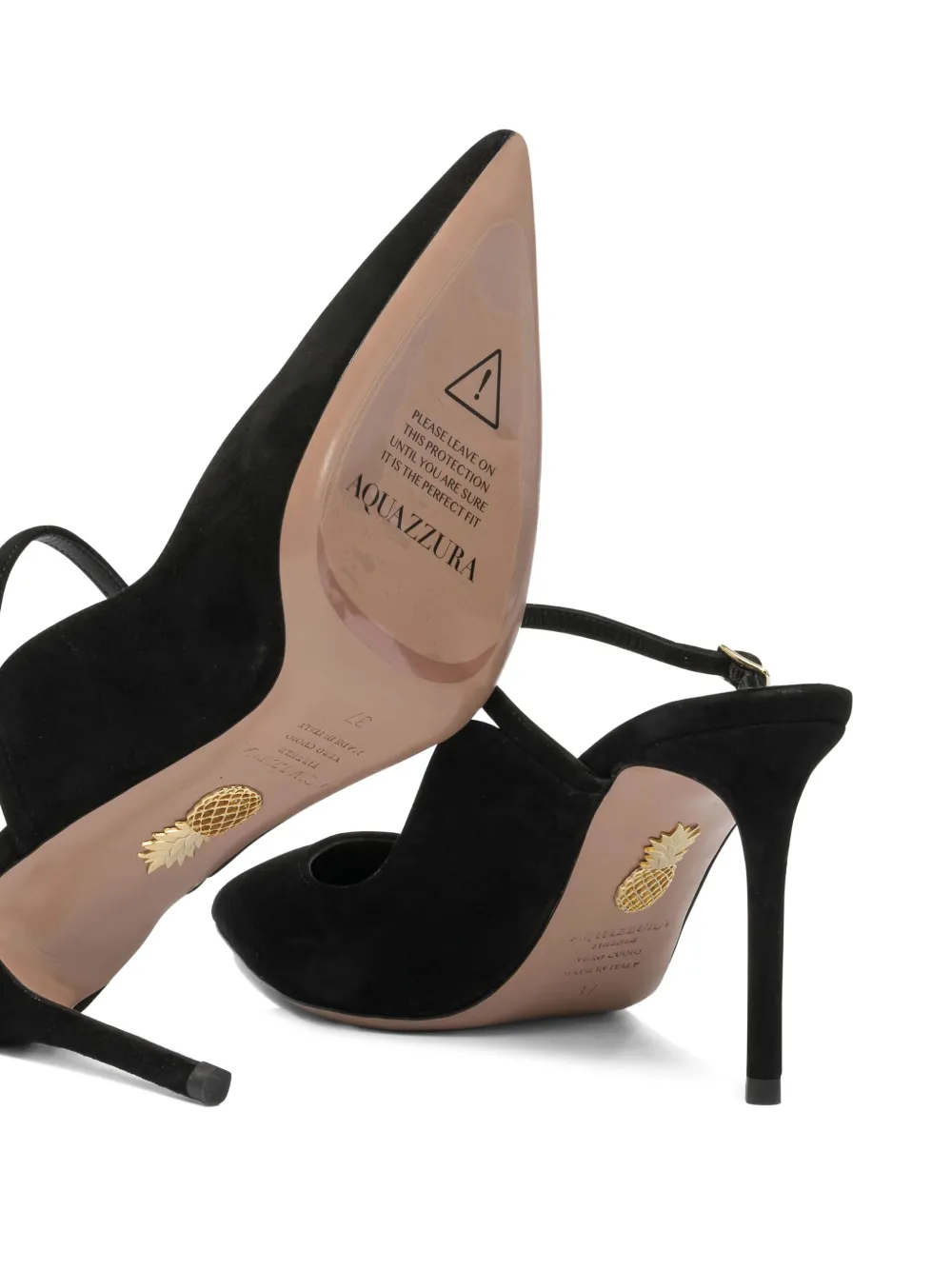 Aquazzura ankle-strap suede pumps Black