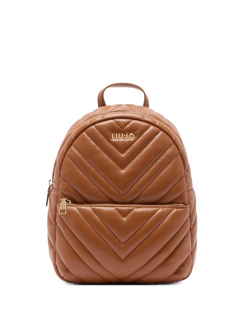 Liu •jo Quilted Chevron Backpack In Brown