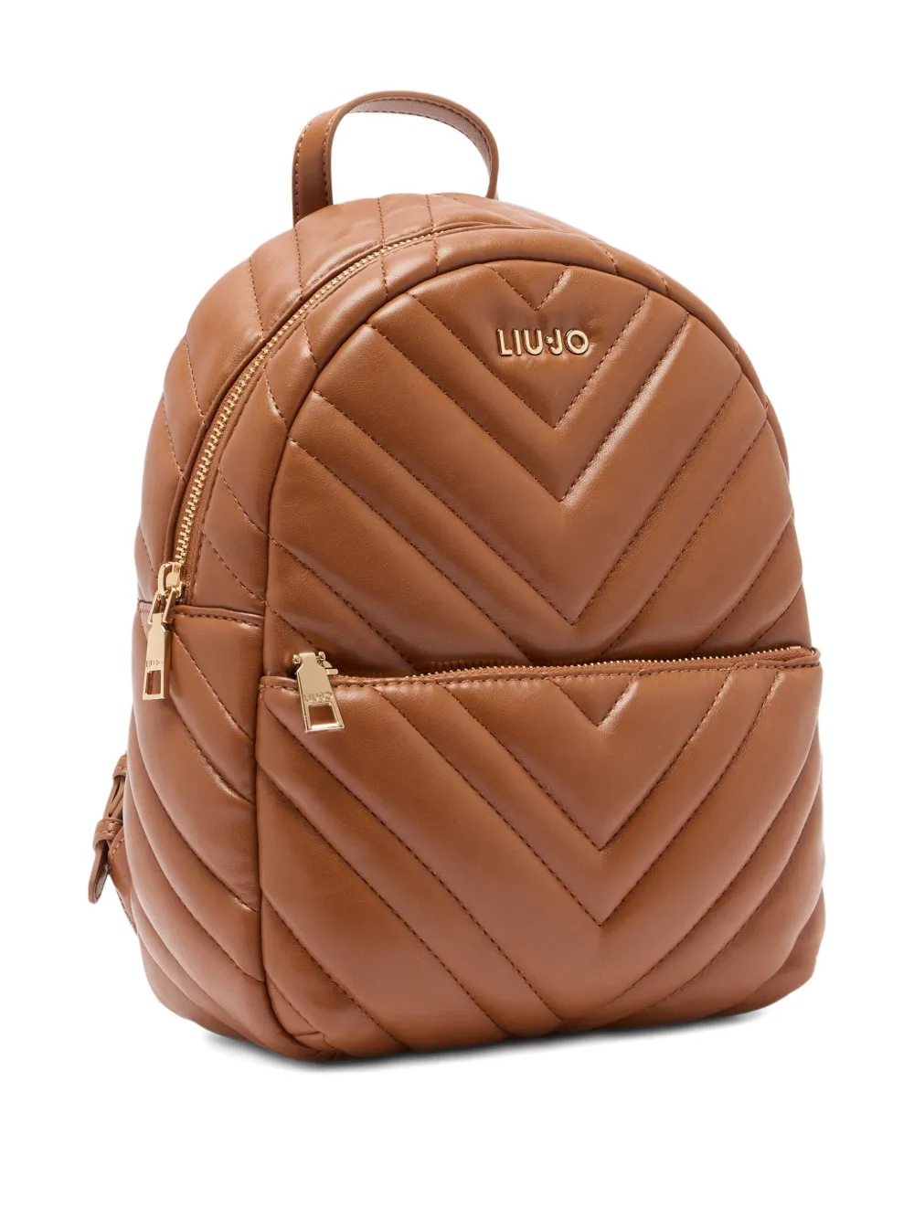 Liu •jo Quilted Chevron Backpack In Brown