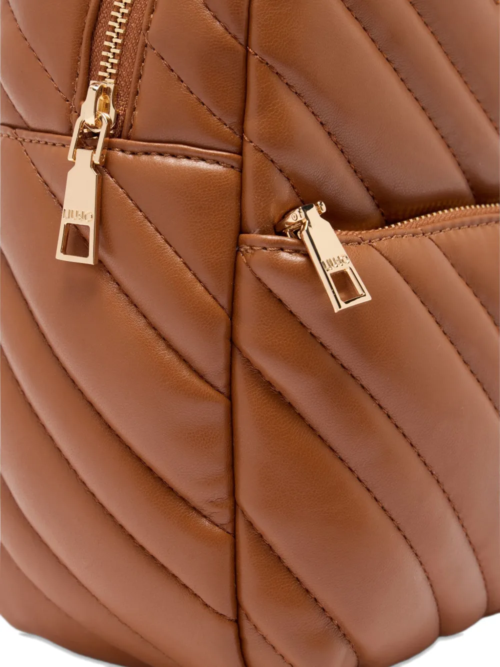 Liu •jo Quilted Chevron Backpack In Brown