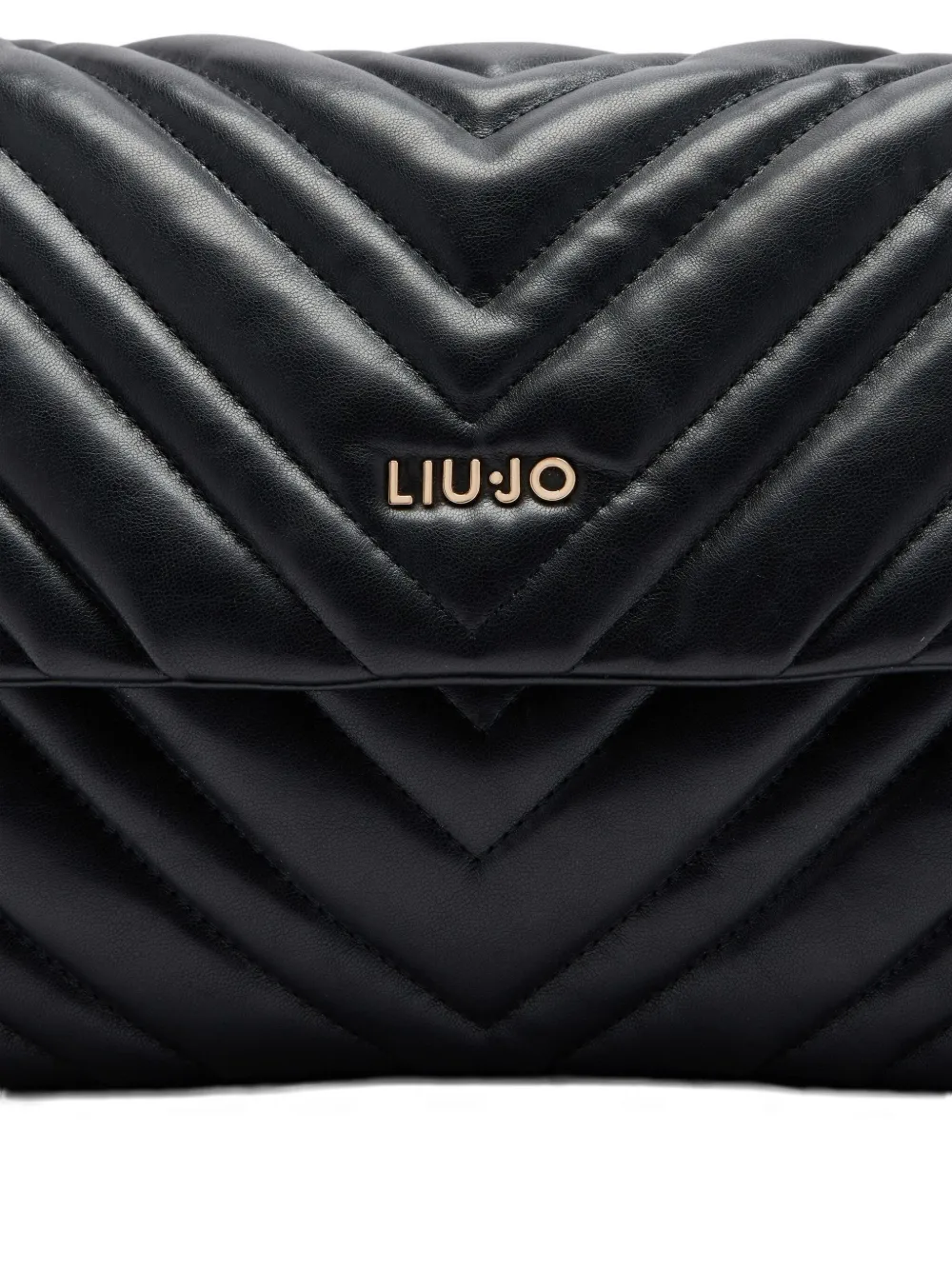 Liu •jo Medium Quilted Leather Shoulder Bag In Black
