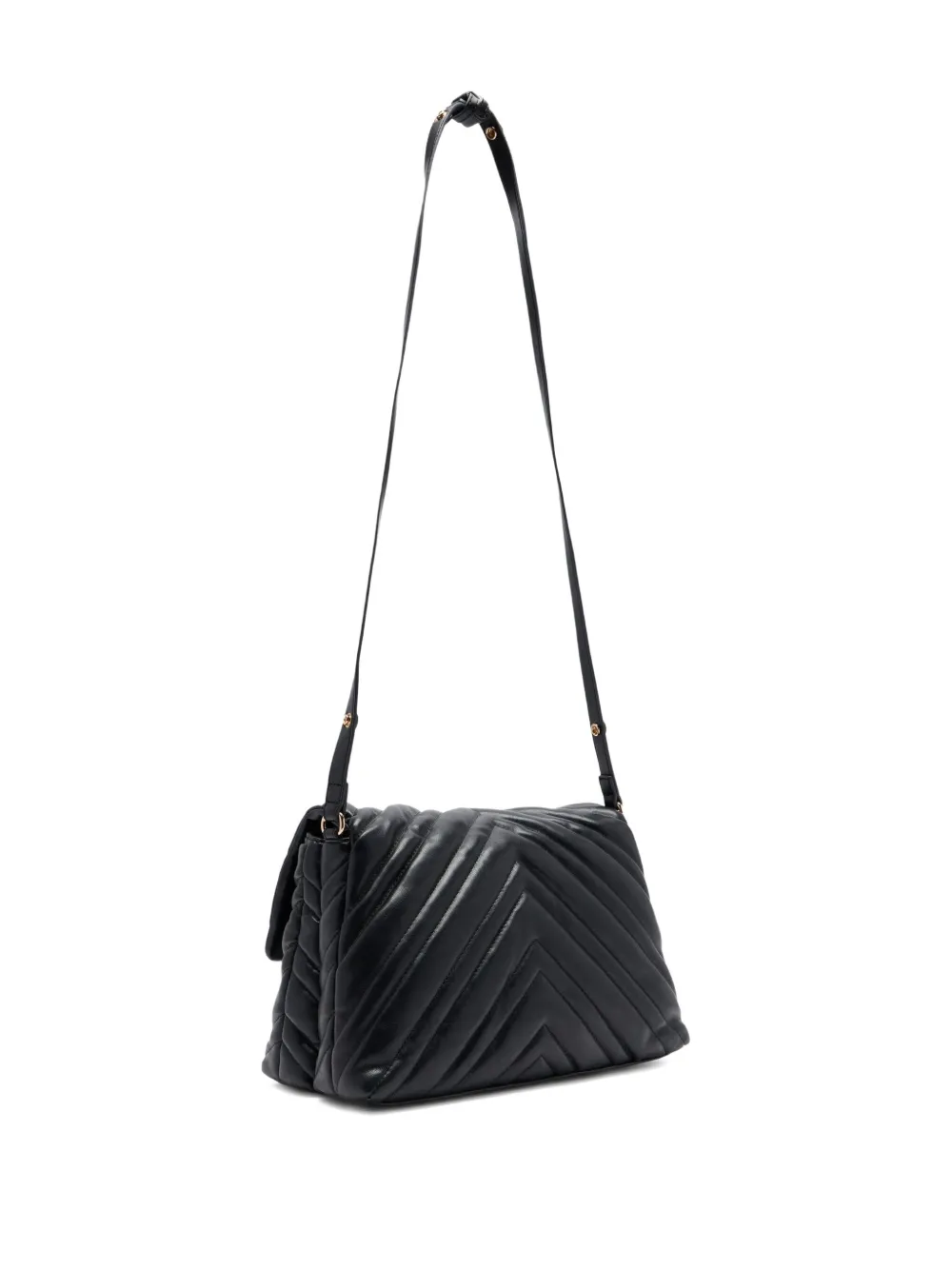 Liu •jo Medium Quilted Leather Shoulder Bag In Black