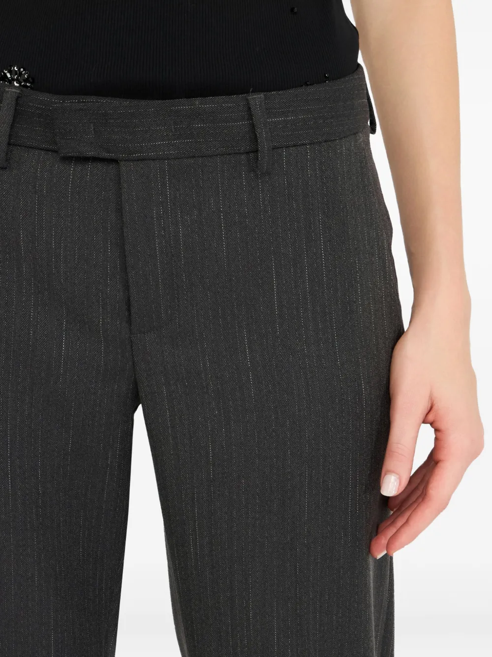 LIU JO Broek met krijtstreep Grijs