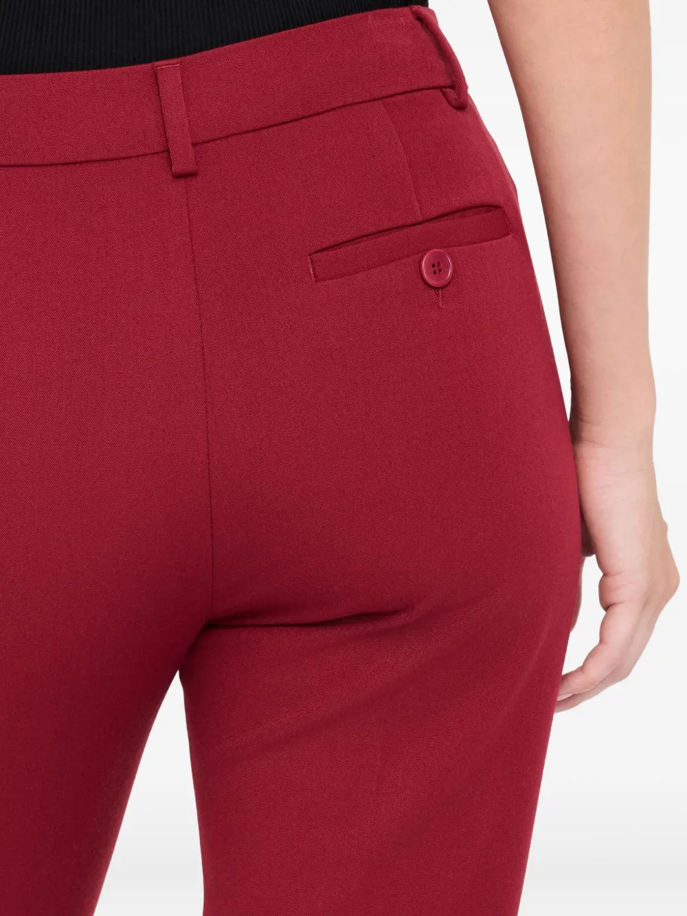 LIU JO Broek met knoopsluiting en paspelzak Roze