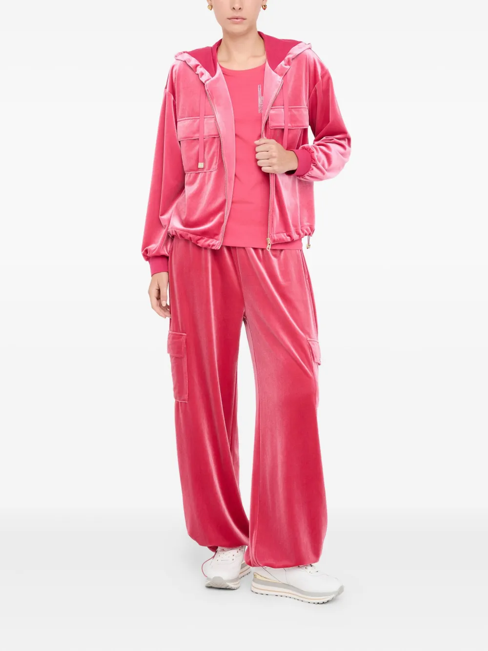 LIU JO cargo-pocket track pants Roze