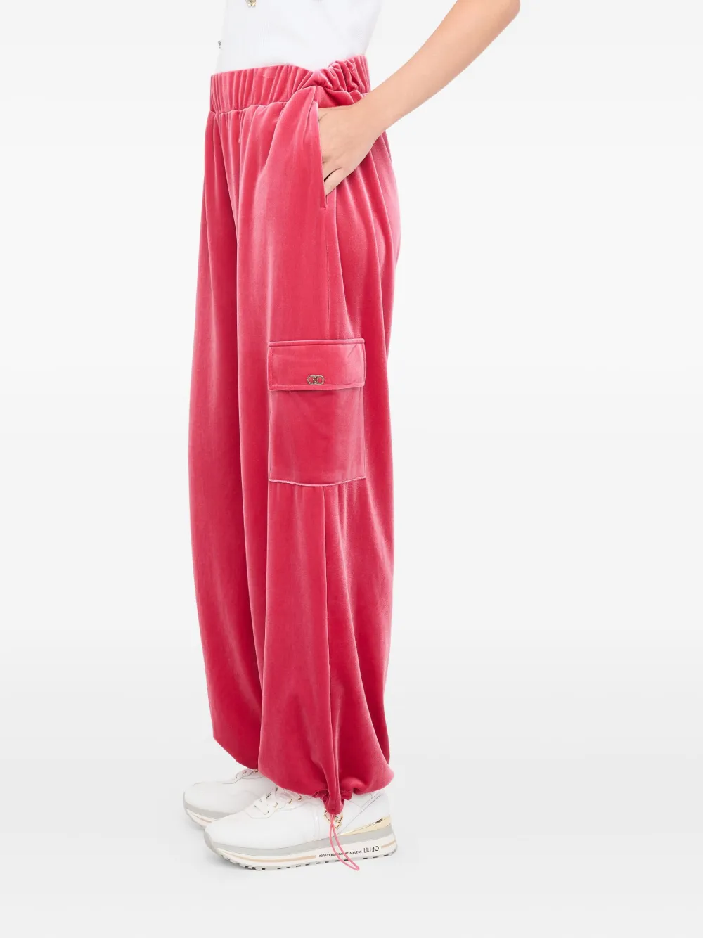 LIU JO cargo-pocket track pants Roze