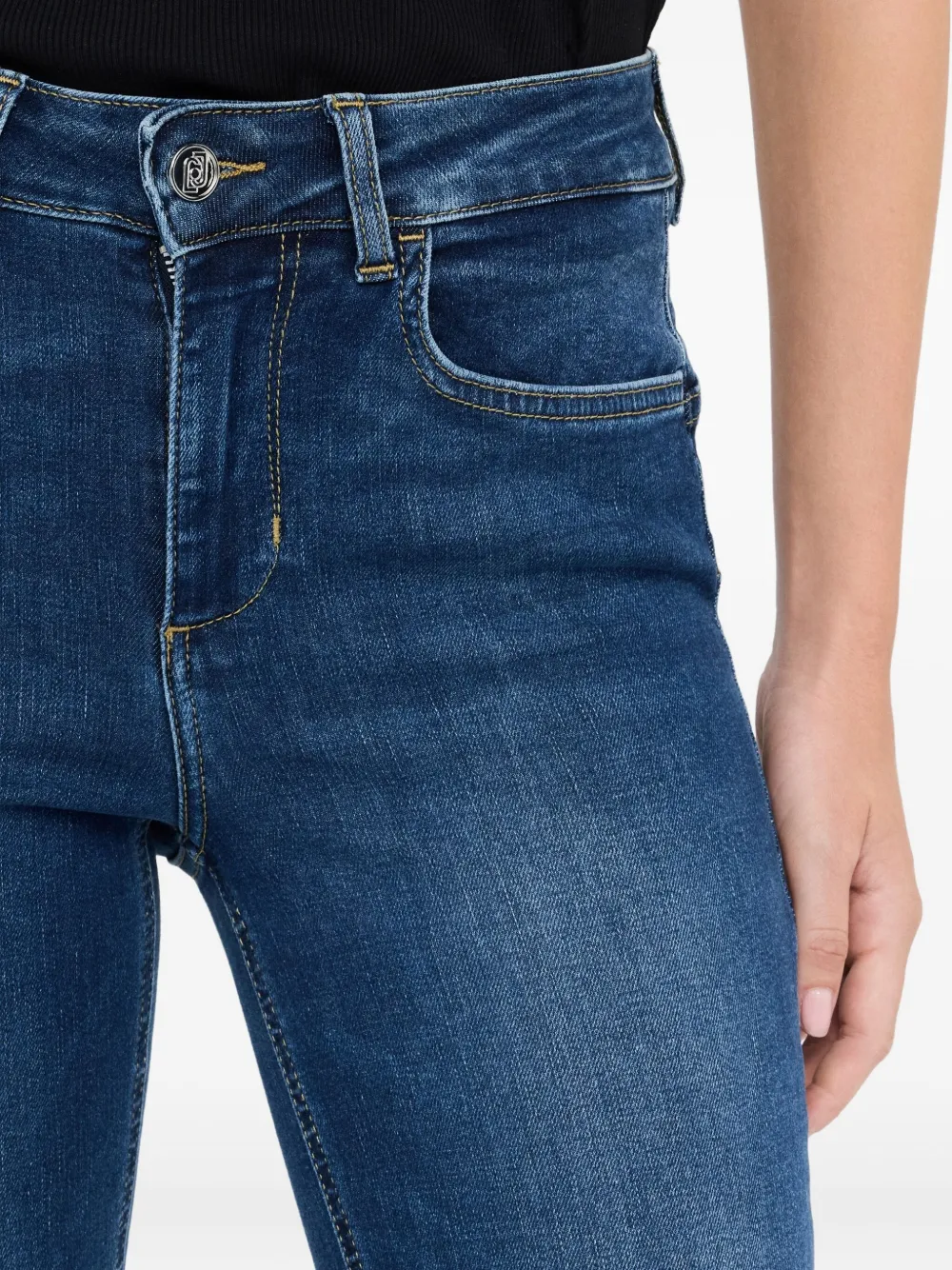 Liu •jo Rhinestone-embellished Skinny Jeans In Blue
