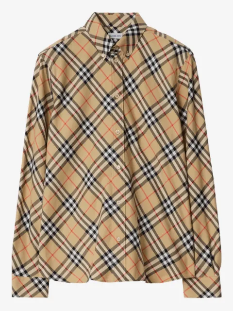 Burberry relaxed fit Check cotton flannel shirt
